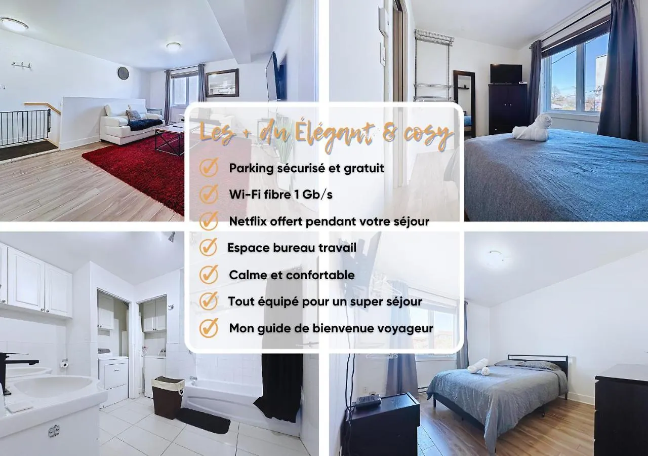 Elegant Et Cosy - 2 Chambres Bien Equipe Et Parking Gratuit Montreal Apartment